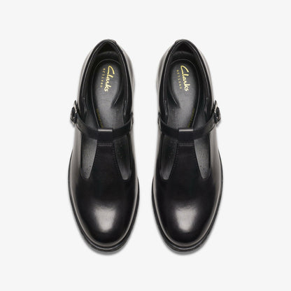 Havisham Bar Black Leather - Clarks Women
