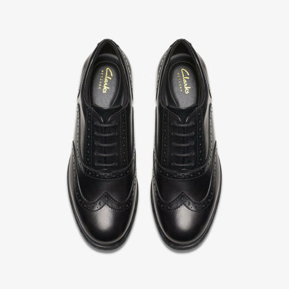 Havisham Oak Black Leather - Clarks Women