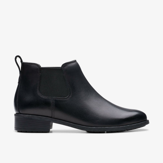 Havisham Top Ankle Boot Black Leather - Clarks Women