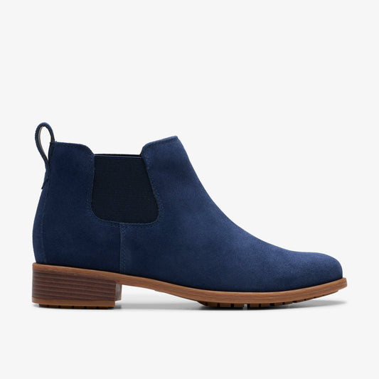Havisham Top Ankle Boot Navy Suede - Clarks Women