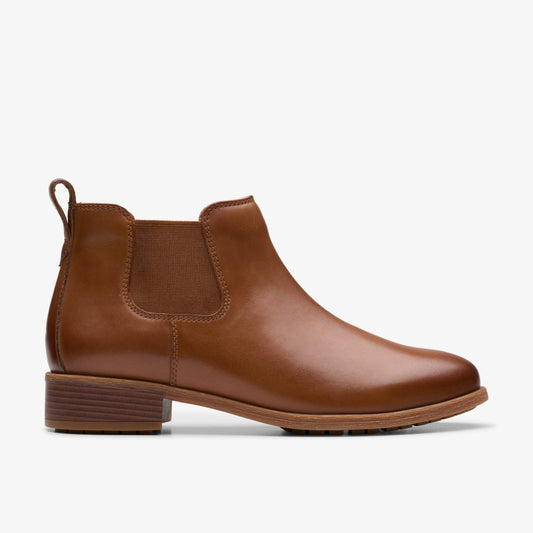Havisham Top Ankle Boot Tan Leather - Clarks Women