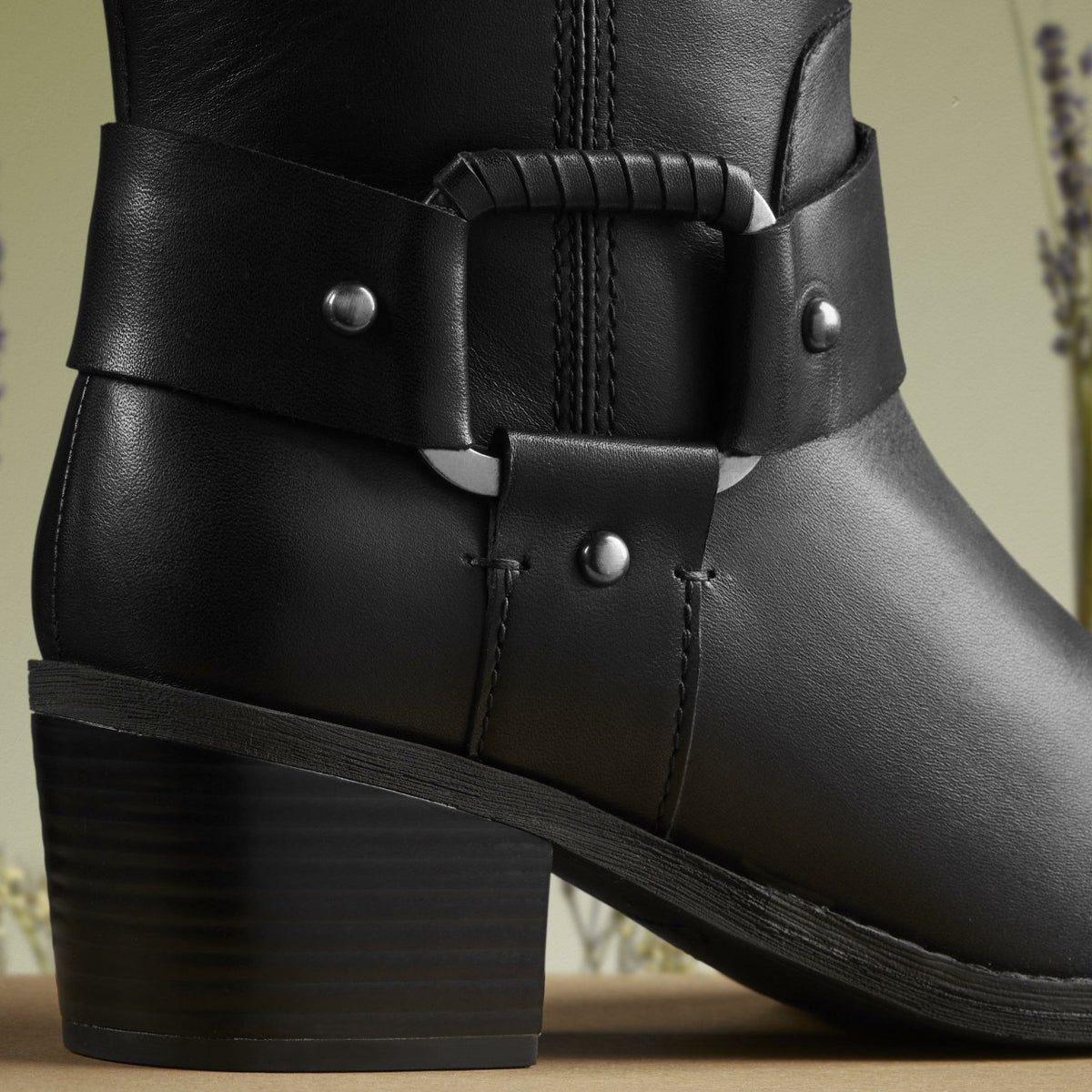 Morzine Rise Black Leather - Clarks Women