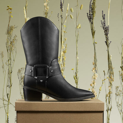 Morzine Rise Black Leather - Clarks Women