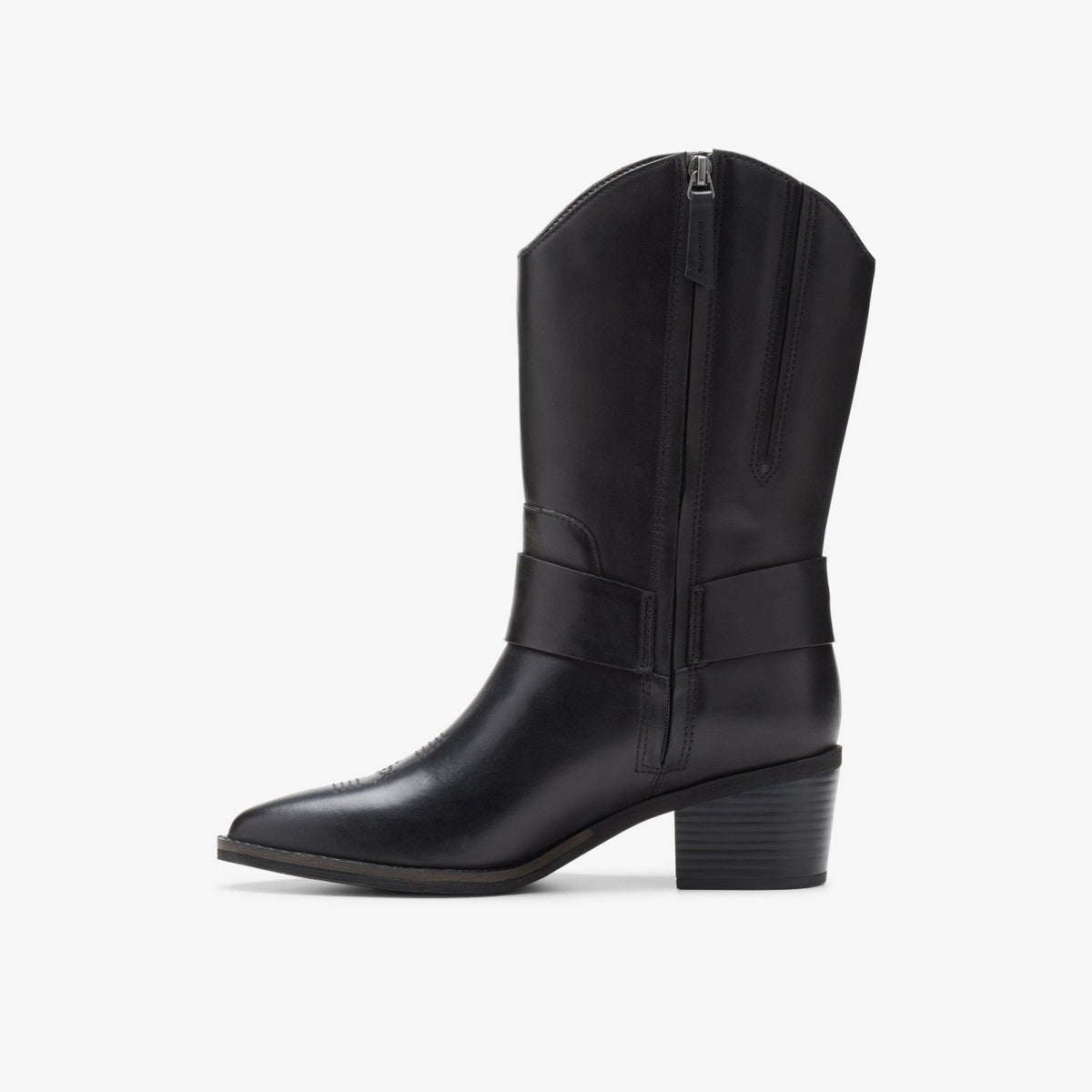 Morzine Rise Black Leather - Clarks Women