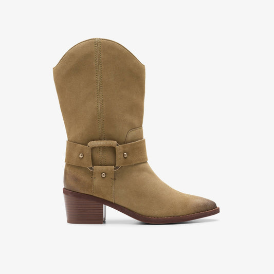 Morzine Rise Dark Sand Suede - Clarks Women
