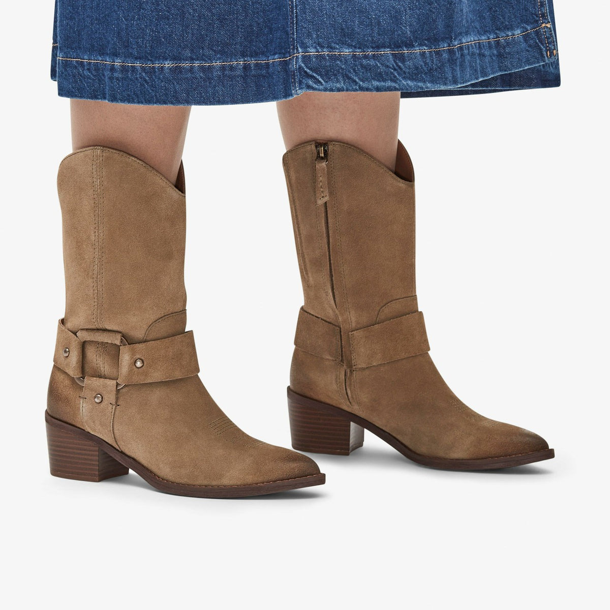 Morzine Rise Dark Sand Suede - Clarks Women