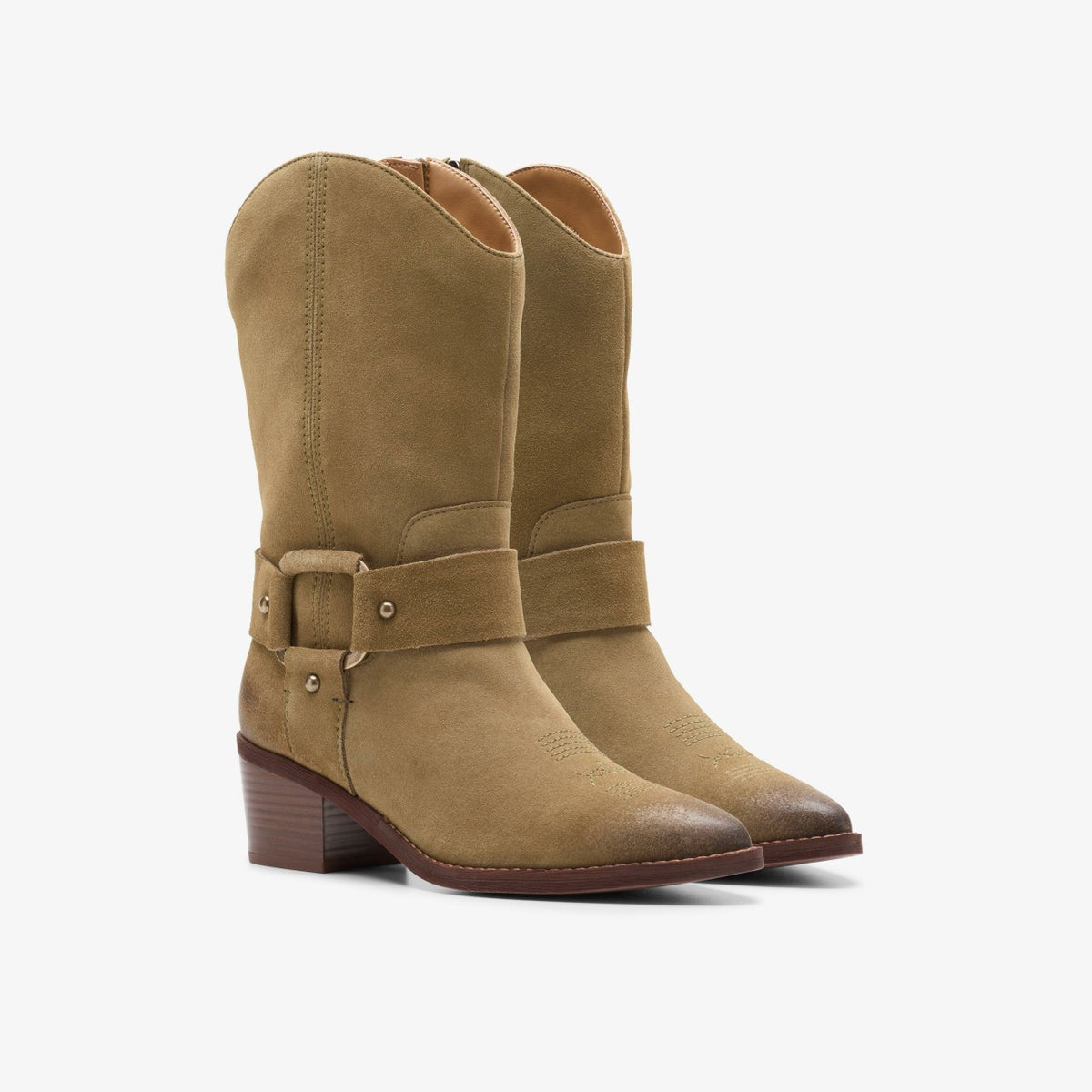 Morzine Rise Dark Sand Suede - Clarks Women