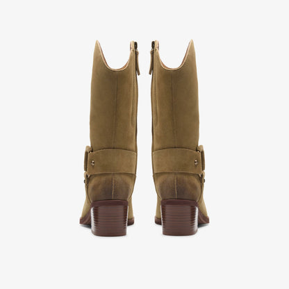 Morzine Rise Dark Sand Suede - Clarks Women