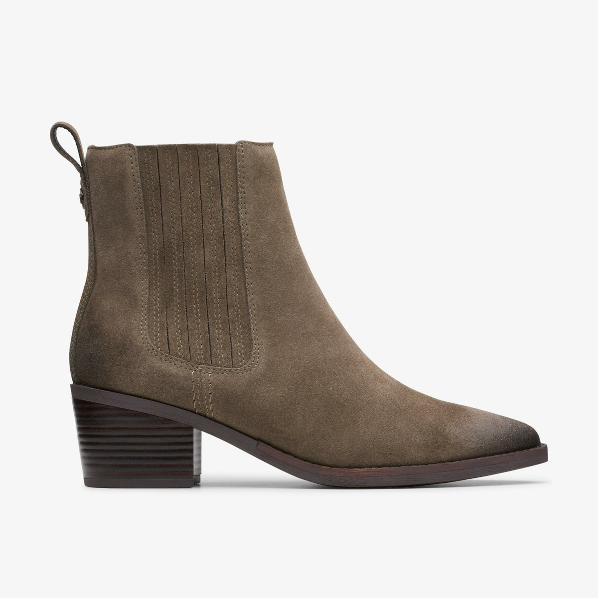 Morzine Top Ankle Boot Mole Grey Suede - Clarks Women