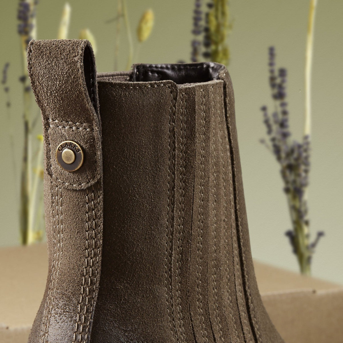 Morzine Top Ankle Boot Mole Grey Suede - Clarks Women