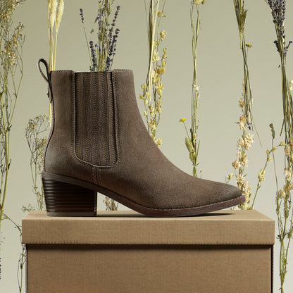 Morzine Top Ankle Boot Mole Grey Suede - Clarks Women