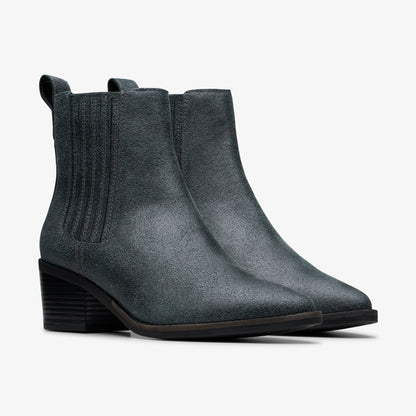 Morzine Top Ankle Boot Pewter Metallic - Clarks Women