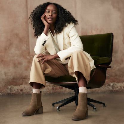 Chamberly Top Walnut Suede - Clarks Women
