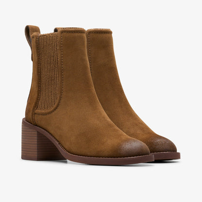 Chamberly Top Walnut Suede - Clarks Women