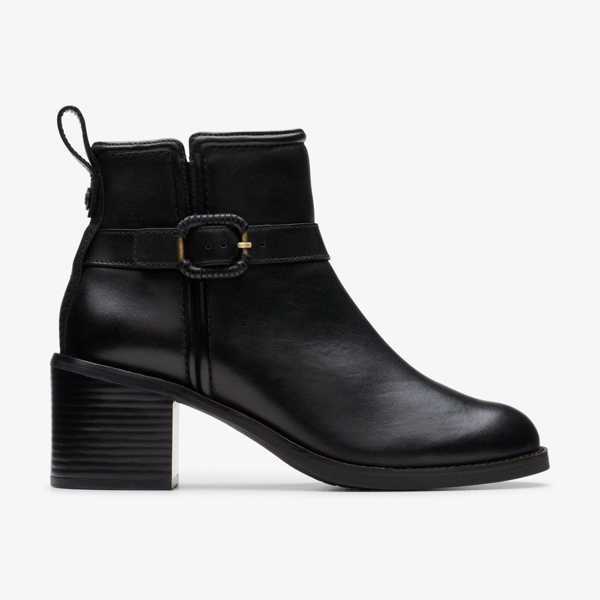 Chamberly Trim Black Leather - Clarks Women