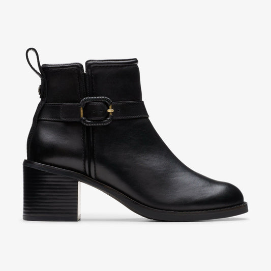 Chamberly Trim Black Leather - Clarks Women