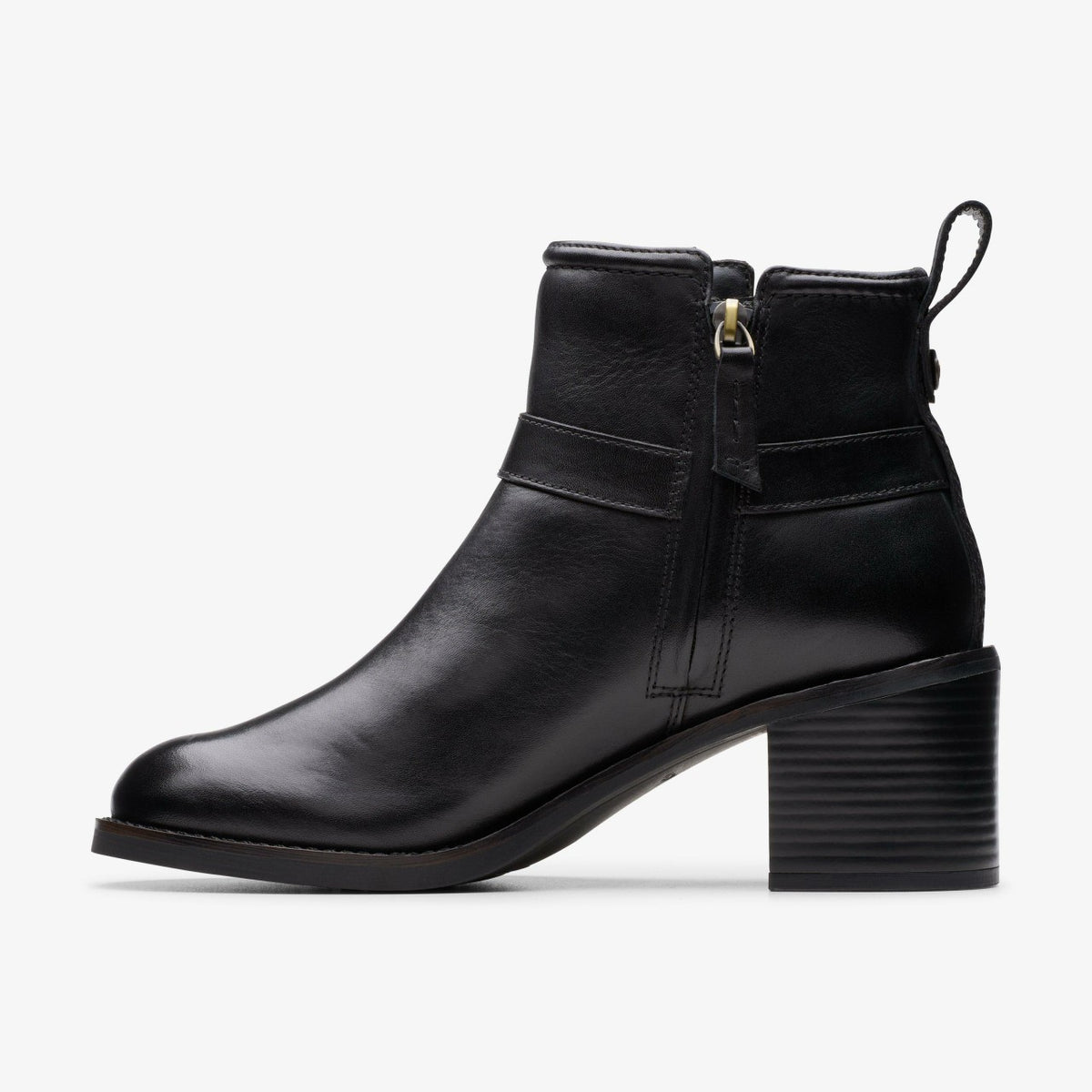 Chamberly Trim Black Leather - Clarks Women
