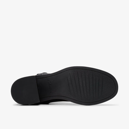 Chamberly Trim Black Leather - Clarks Women