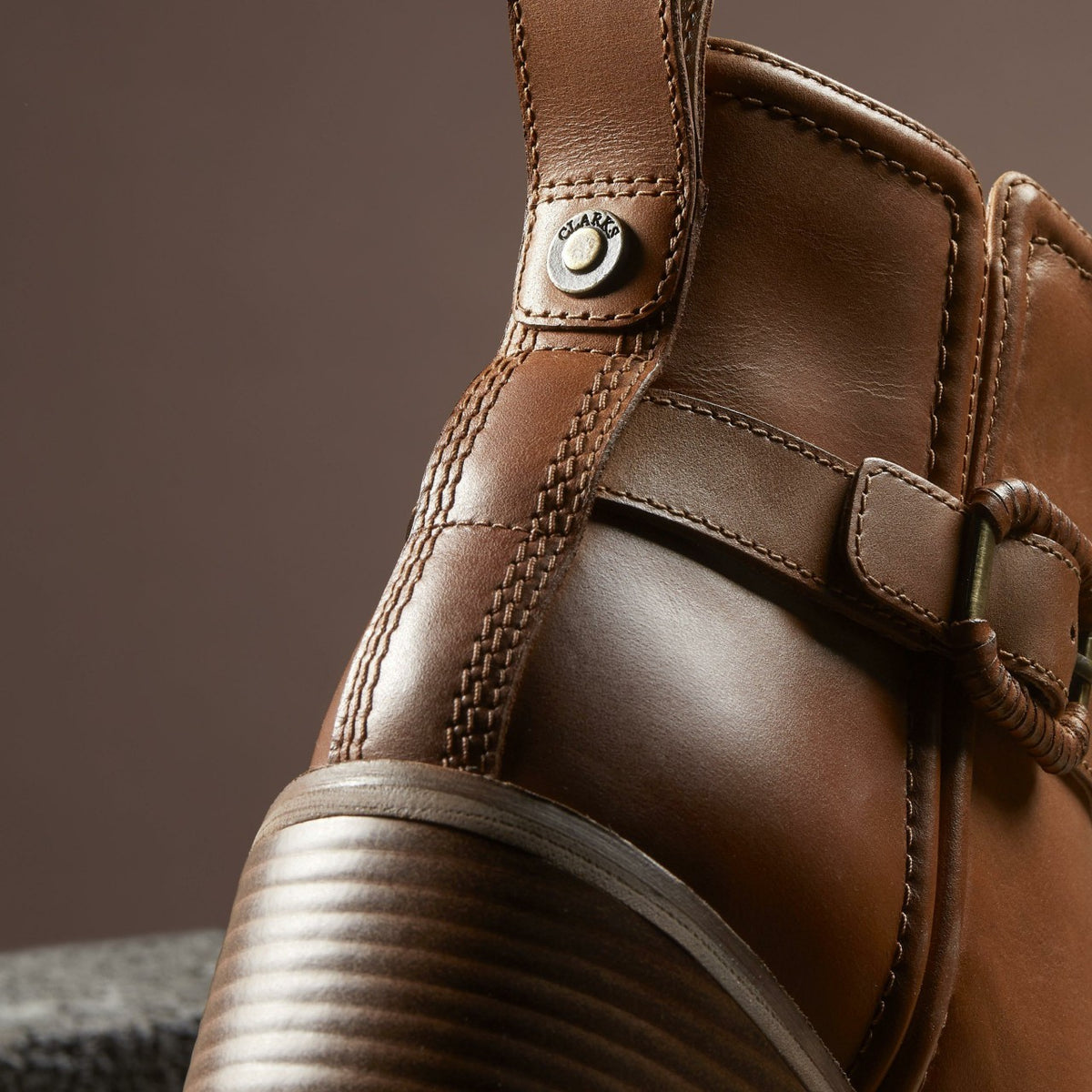 Chamberly Trim Mid Tan Leather - Clarks Women