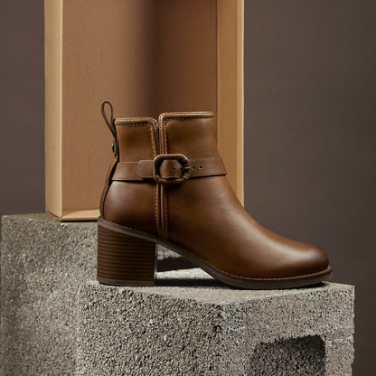 Chamberly Trim Mid Tan Leather - Clarks Women