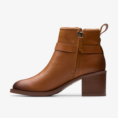 Chamberly Trim Mid Tan Leather - Clarks Women