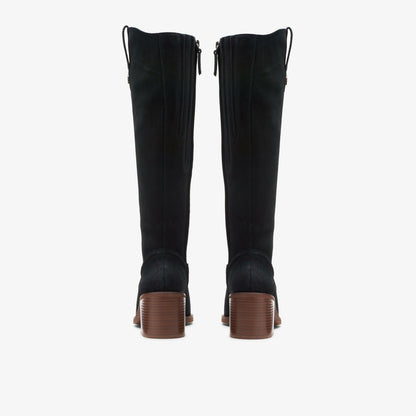 Chamberly Up Black Suede - Clarks Women
