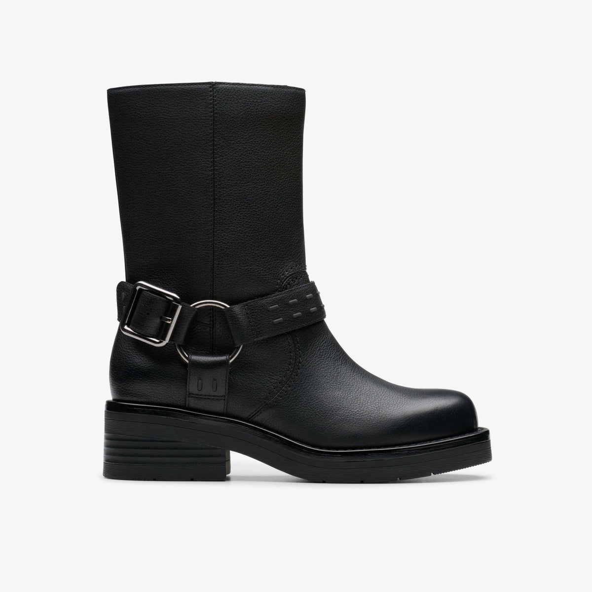 Rebelle Up Black Leather - Clarks Women