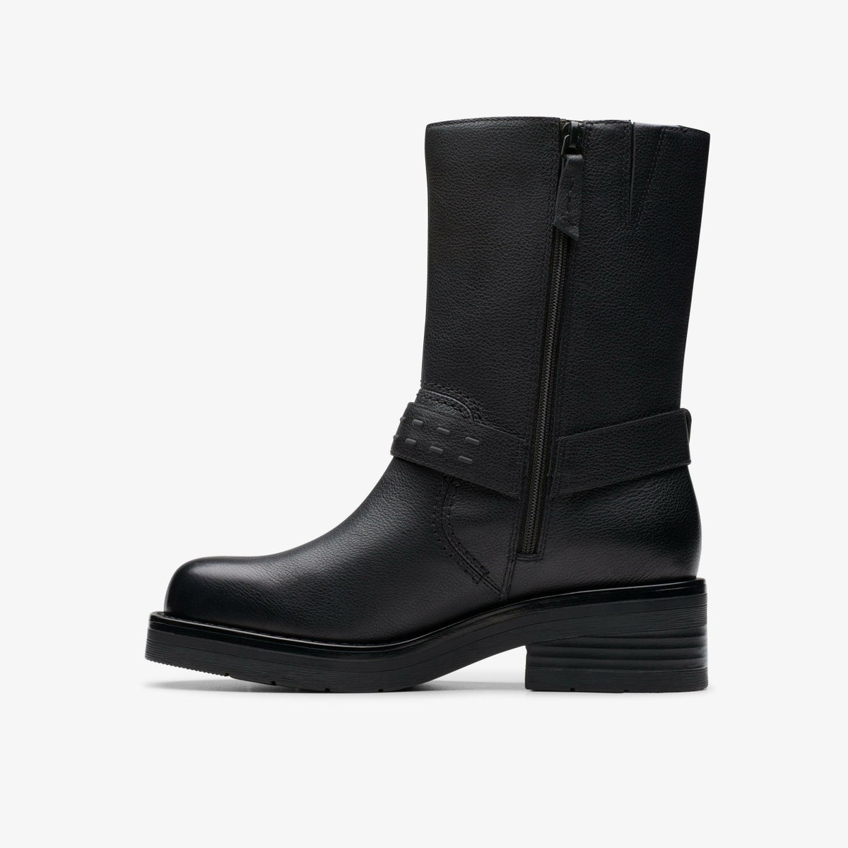 Rebelle Up Black Leather - Clarks Women