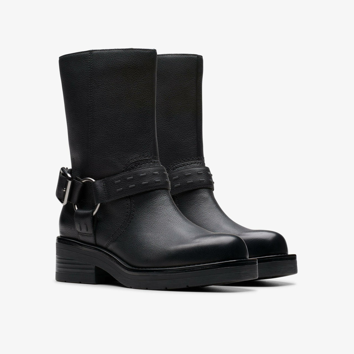 Rebelle Up Black Leather - Clarks Women