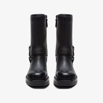 Rebelle Up Black Leather - Clarks Women