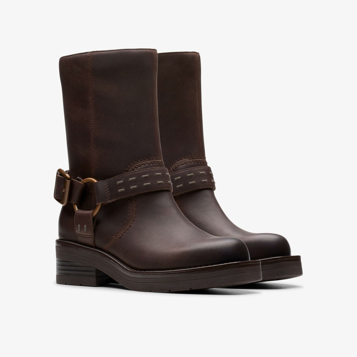 Rebelle Up Walnut Leather - Clarks Women
