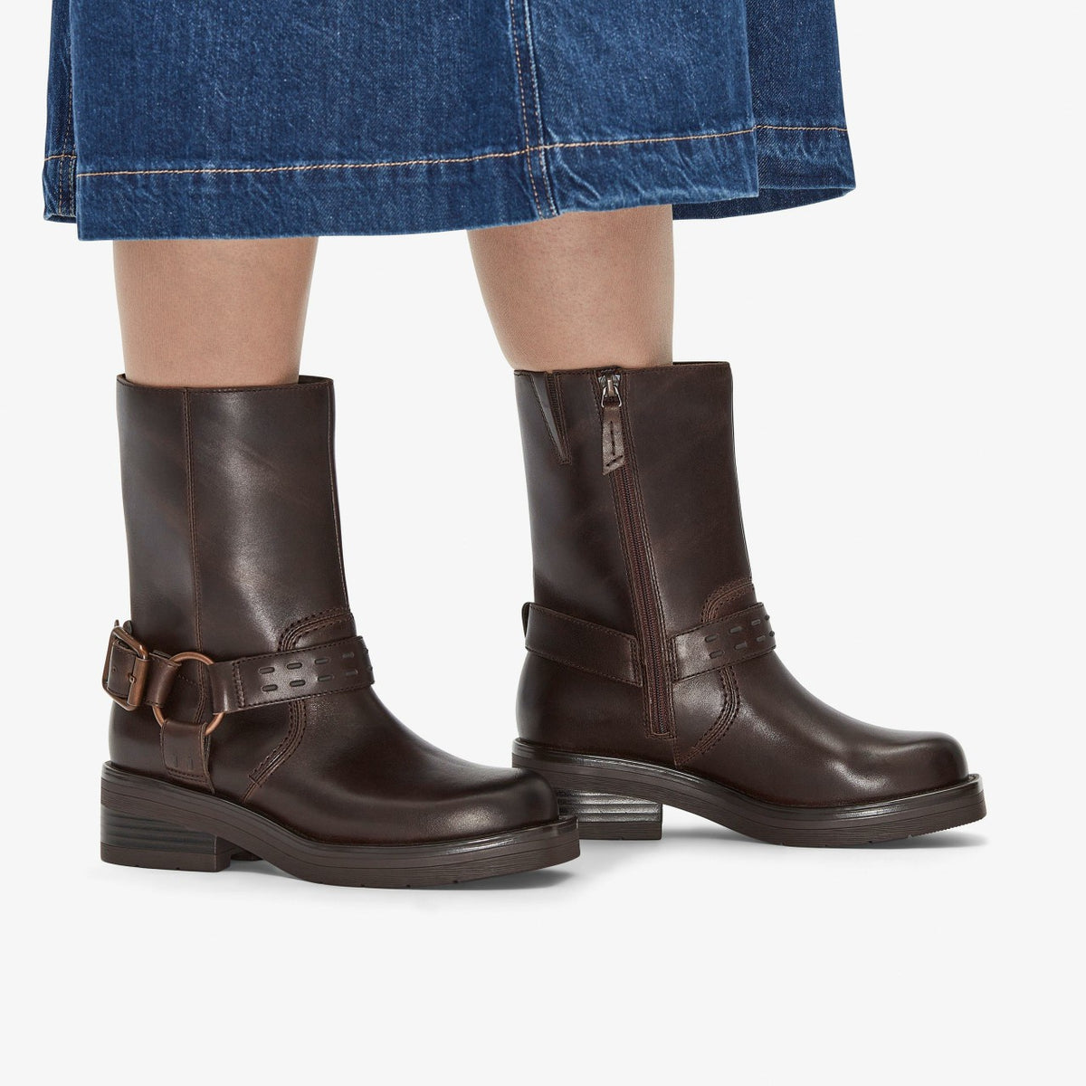Rebelle Up Walnut Leather - Clarks Women