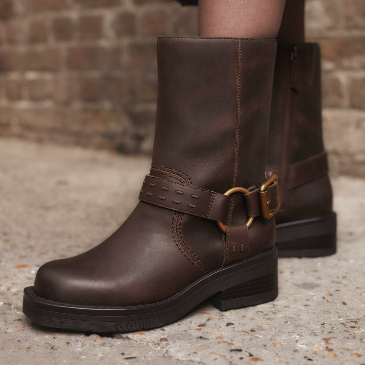 Rebelle Up Walnut Leather - Clarks Women