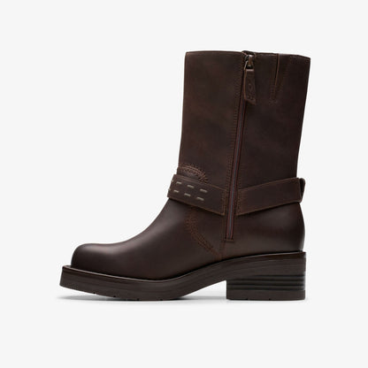 Rebelle Up Walnut Leather - Clarks Women