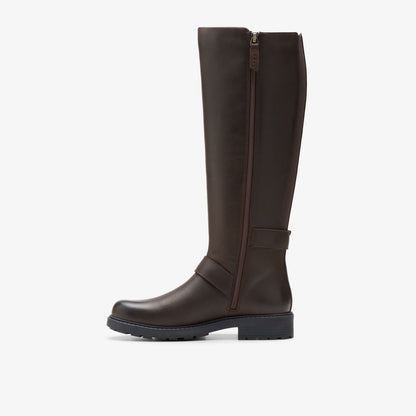 Orinoco 2 Tall Dark Brown Leather - Clarks Women