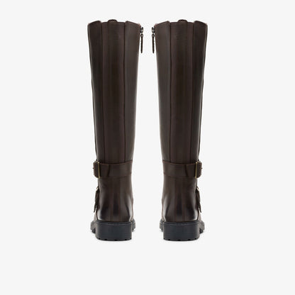 Orinoco 2 Tall Dark Brown Leather - Clarks Women