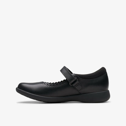 Etch Pure Kid Black Leather - Clarks Kids