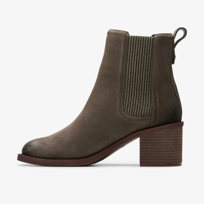 Chamberly Top Mole Grey Suede - Clarks Women