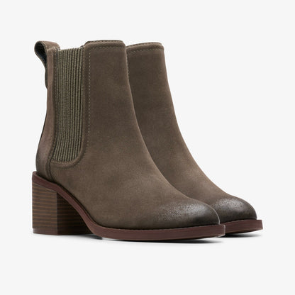 Chamberly Top Mole Grey Suede - Clarks Women