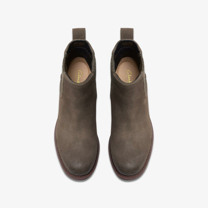 Chamberly Top Mole Grey Suede - Clarks Women