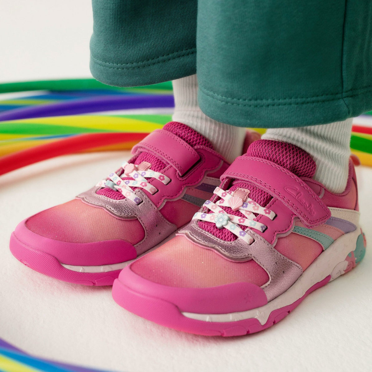 Tidal Star Kid Bright Pink Combination - Clarks Kids