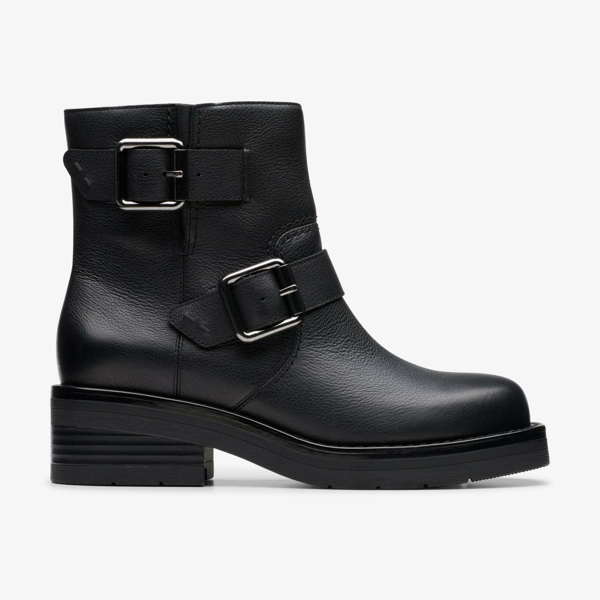 Rebelle Buckle Black Leather - Clarks Women
