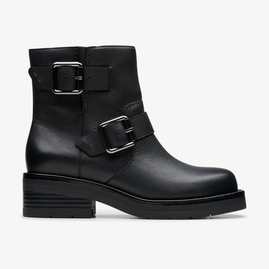 Rebelle Buckle Black Leather - Clarks Women