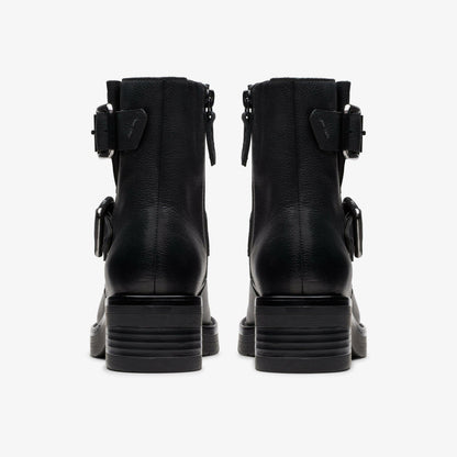 Rebelle Buckle Black Leather - Clarks Women