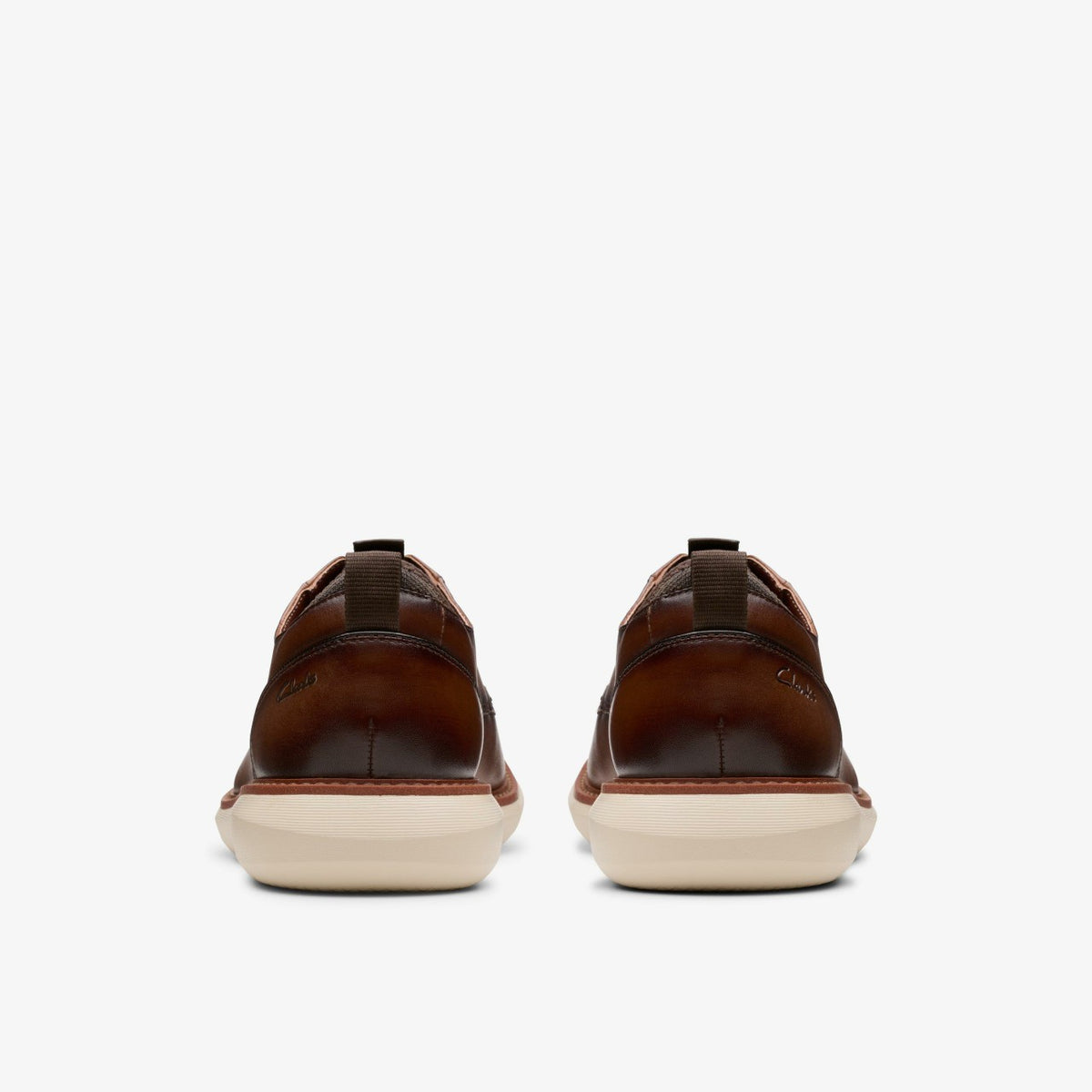 Brantin Plain Dark Tan Leather - Clarks Men