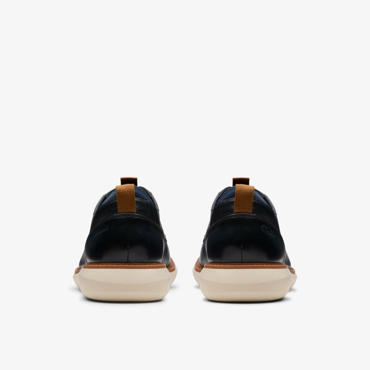 Brantin Plain Navy Leather - Clarks Men