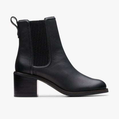 Chamberly Top Black Leather - Clarks Women