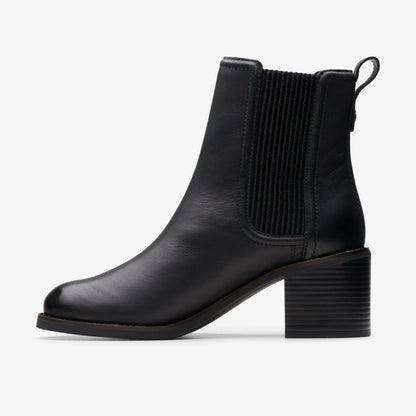 Chamberly Top Black Leather - Clarks Women