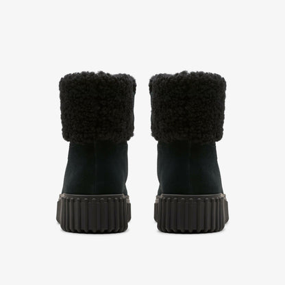 Torhill Turn Black Warmlined Suede - Clarks Women