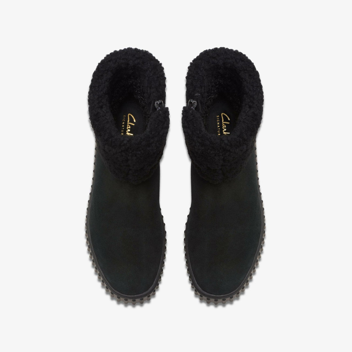 Torhill Turn Black Warmlined Suede - Clarks Women